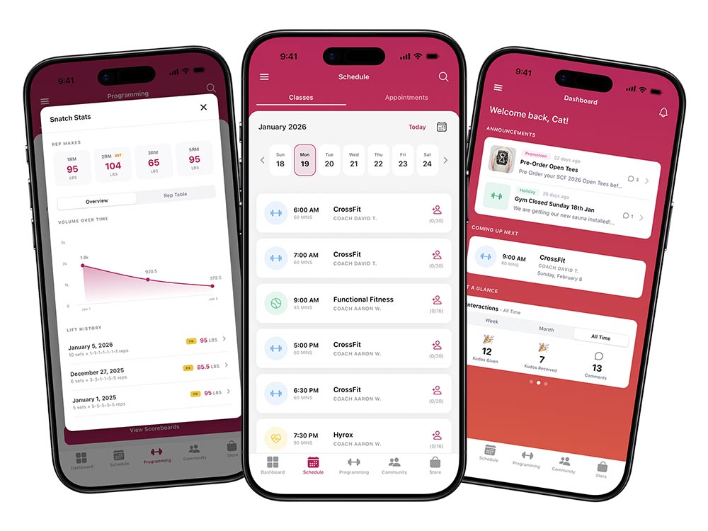 Gym member app for class booking and membership management